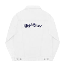 Load image into Gallery viewer, Unisex HL white denim jacket
